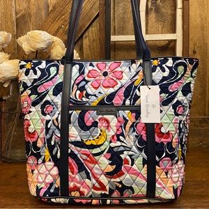 Vera Bradley Mod Paisley Trimmed Shoulder Bag Tote New NWT